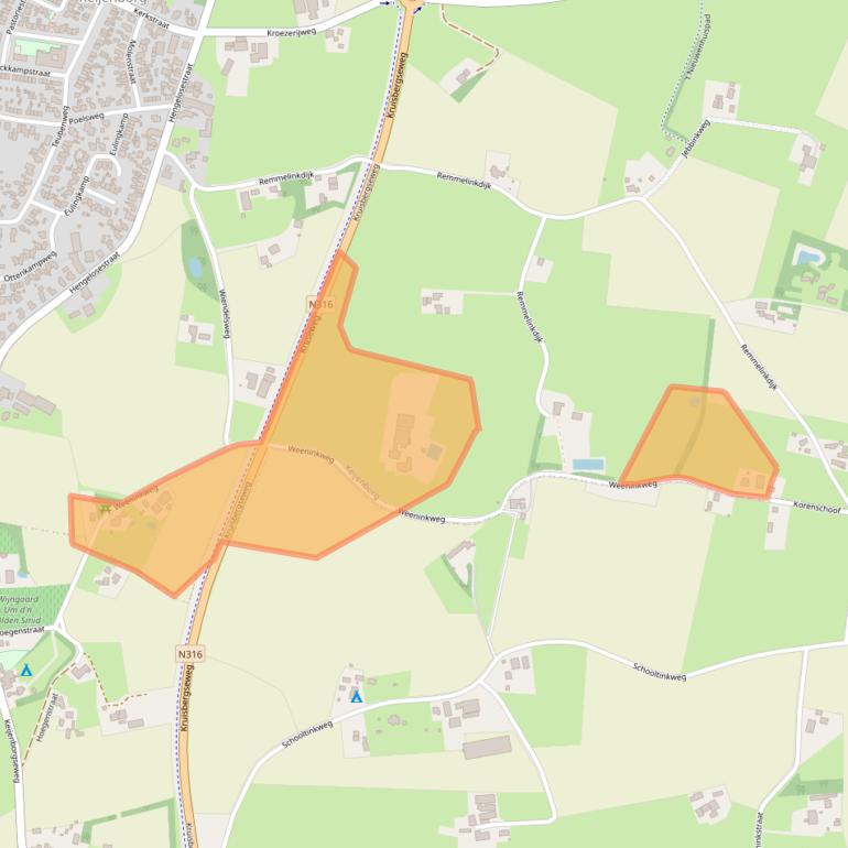 Kaart van postcodegebied 7256KX.