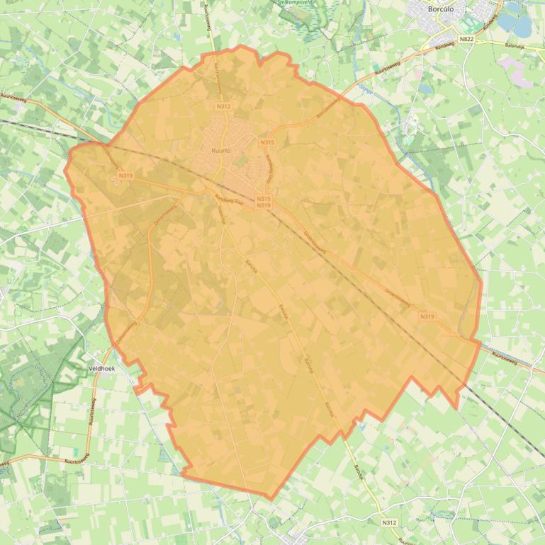 Kaart van postcodegebied 7261.