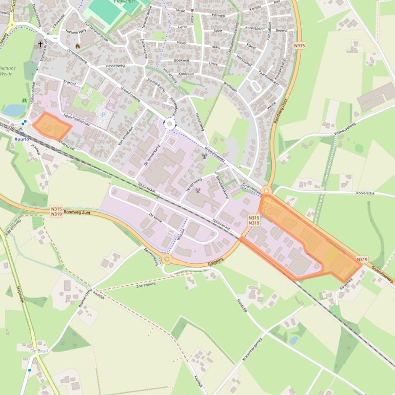 Kaart van postcodegebied 7261AE.