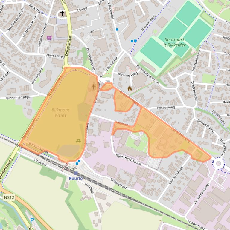 Kaart van postcodegebied 7261AM.