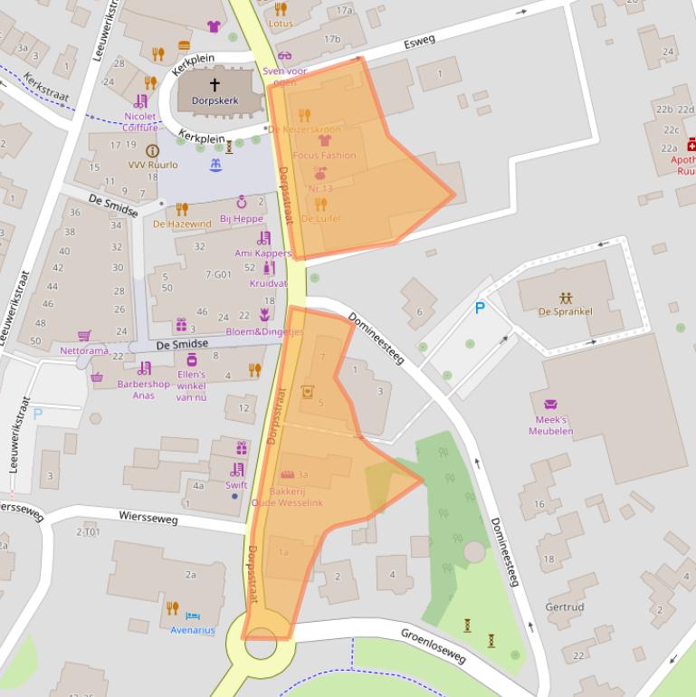 Kaart van postcodegebied 7261AT.