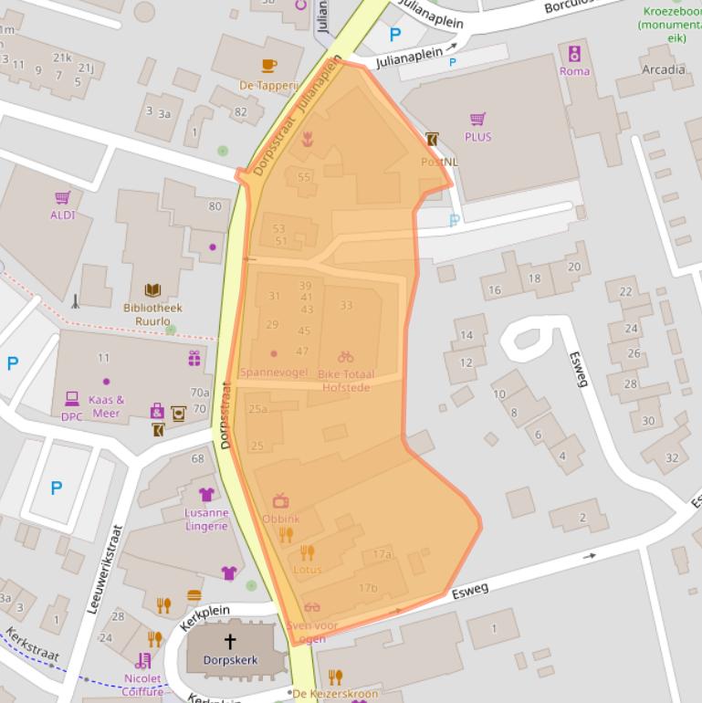 Kaart van postcodegebied 7261AV.