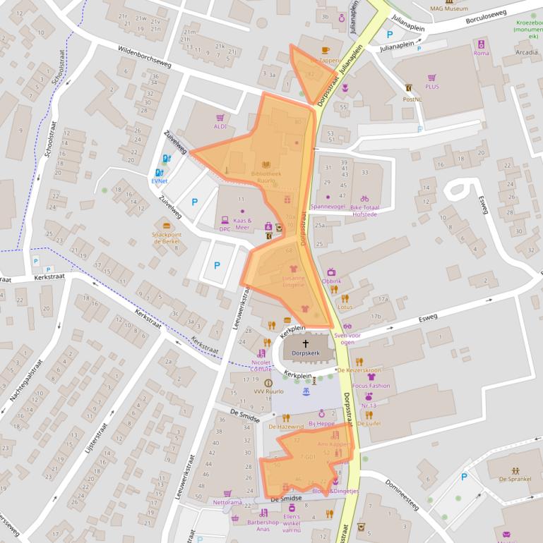 Kaart van postcodegebied 7261AX.