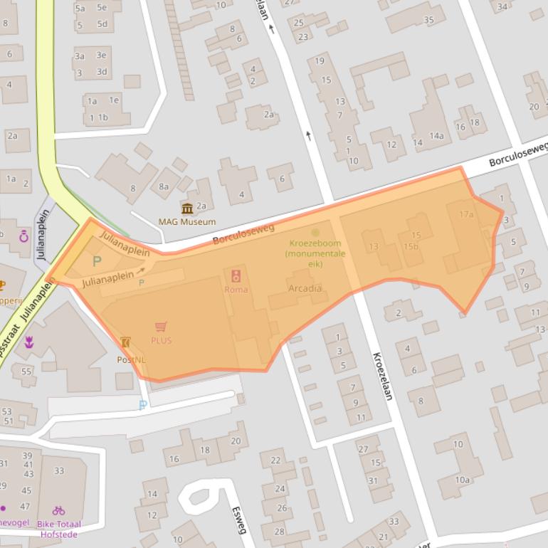 Kaart van postcodegebied 7261BG.