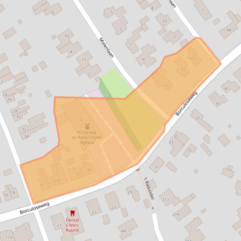 Kaart van postcodegebied 7261BK.