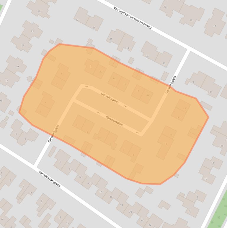 Kaart van postcodegebied 7261CK.