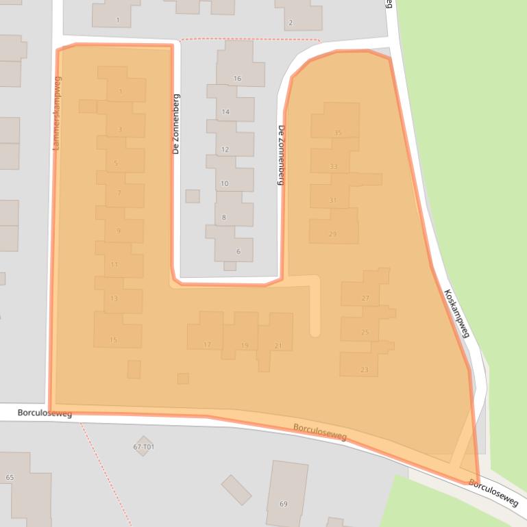 Kaart van postcodegebied 7261CP.