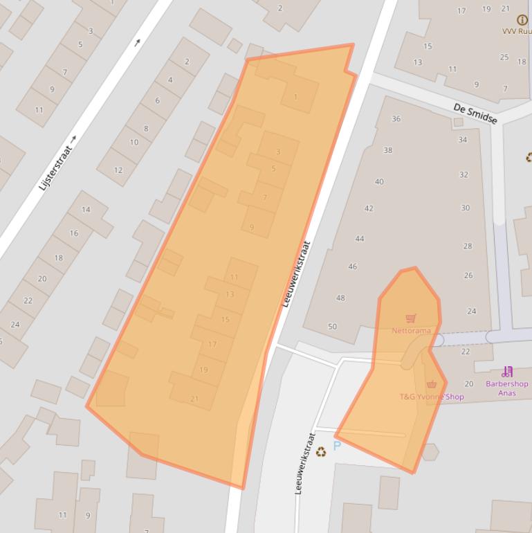 Kaart van postcodegebied 7261GA.