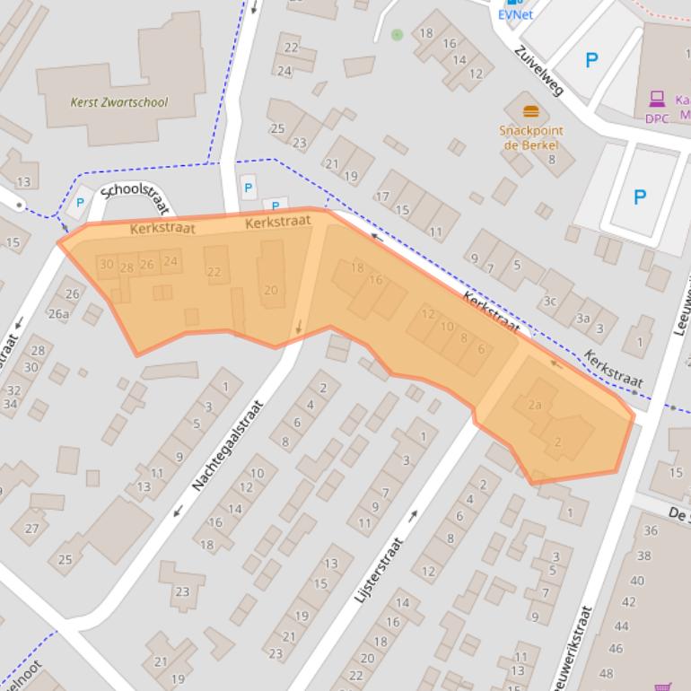 Kaart van postcodegebied 7261GG.