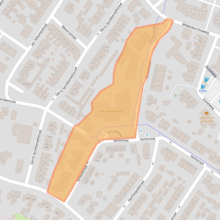 Kaart van postcodegebied 7261GH.