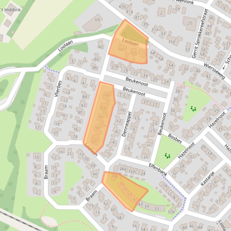 Kaart van postcodegebied 7261HS.