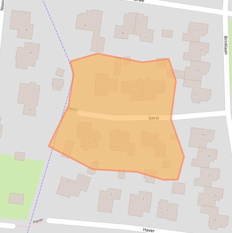 Kaart van postcodegebied 7261JC.