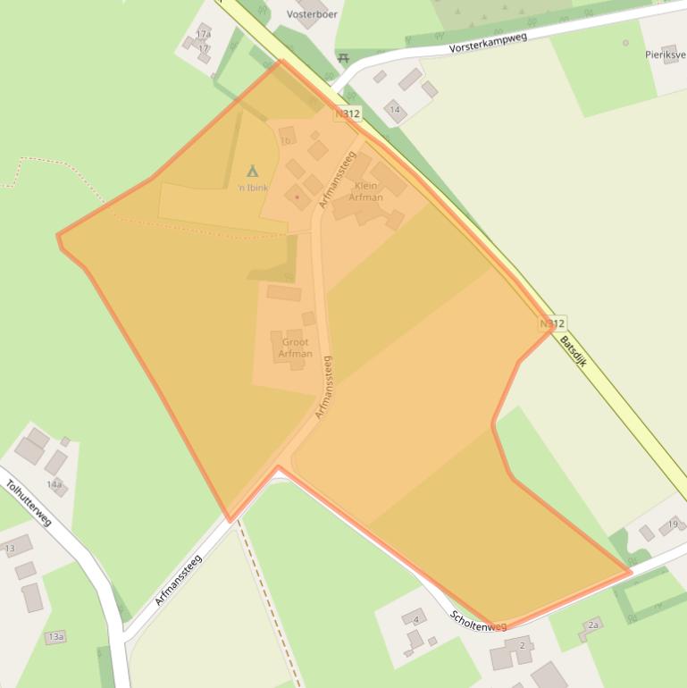 Kaart van postcodegebied 7261KB.