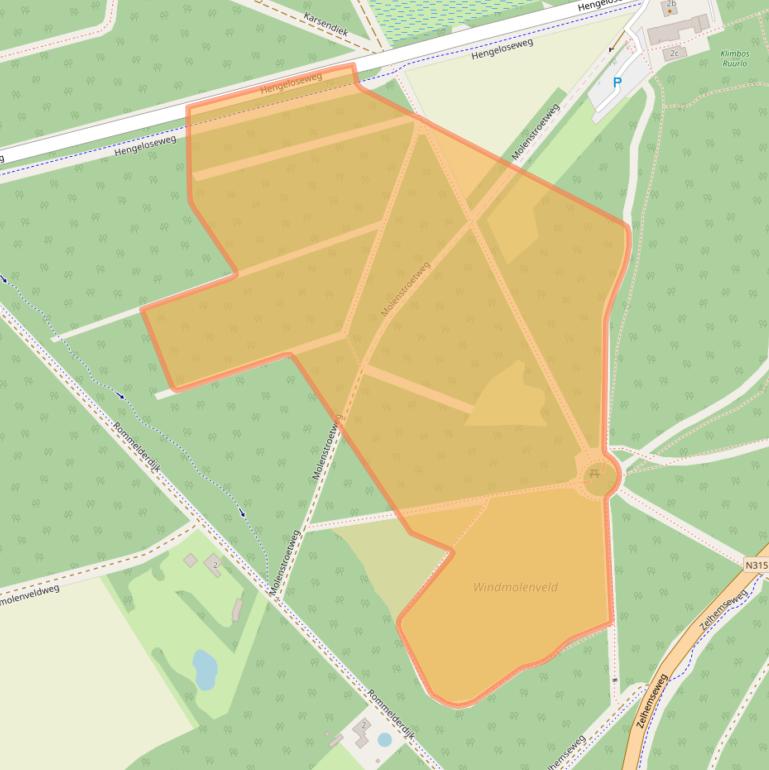 Kaart van postcodegebied 7261KP.