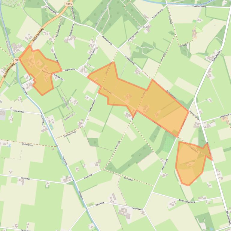 Kaart van postcodegebied 7261KZ.