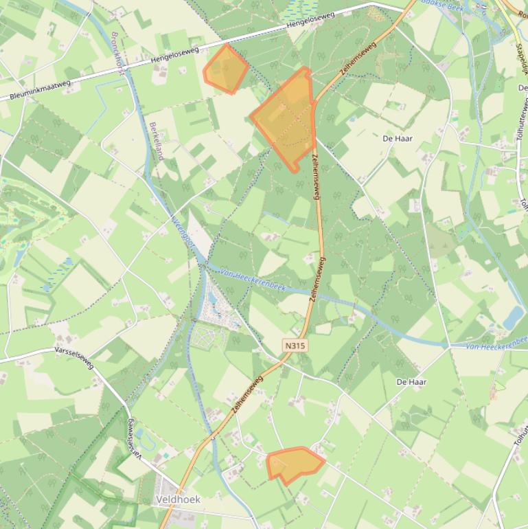 Kaart van postcodegebied 7261LA.