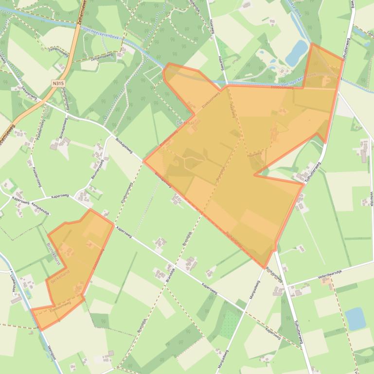 Kaart van postcodegebied 7261LD.