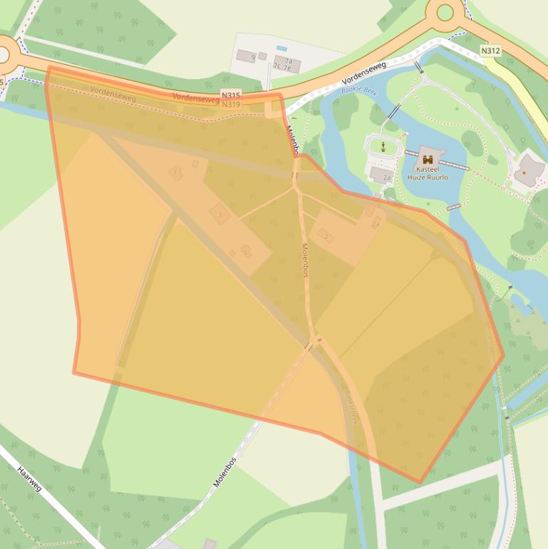 Kaart van postcodegebied 7261LM.