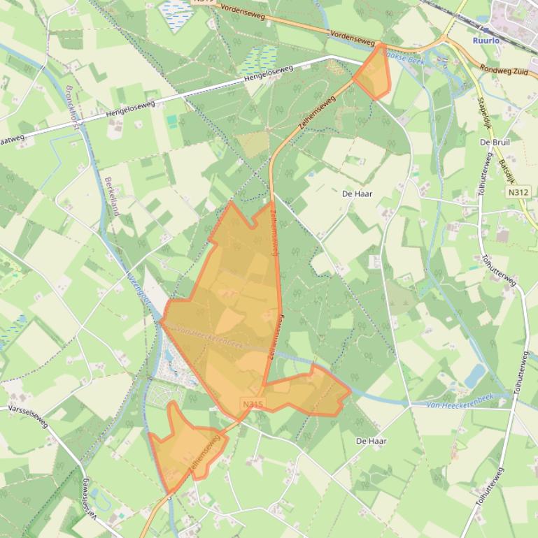 Kaart van postcodegebied 7261LN.