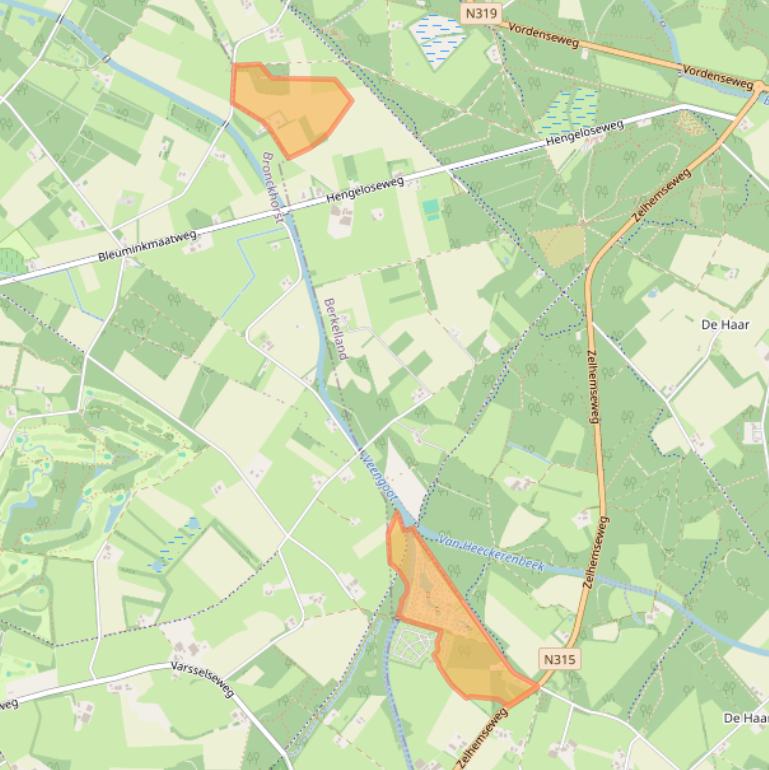 Kaart van postcodegebied 7261LP.