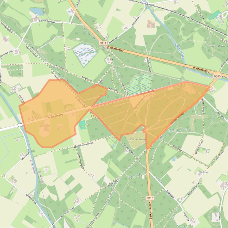 Kaart van postcodegebied 7261LV.