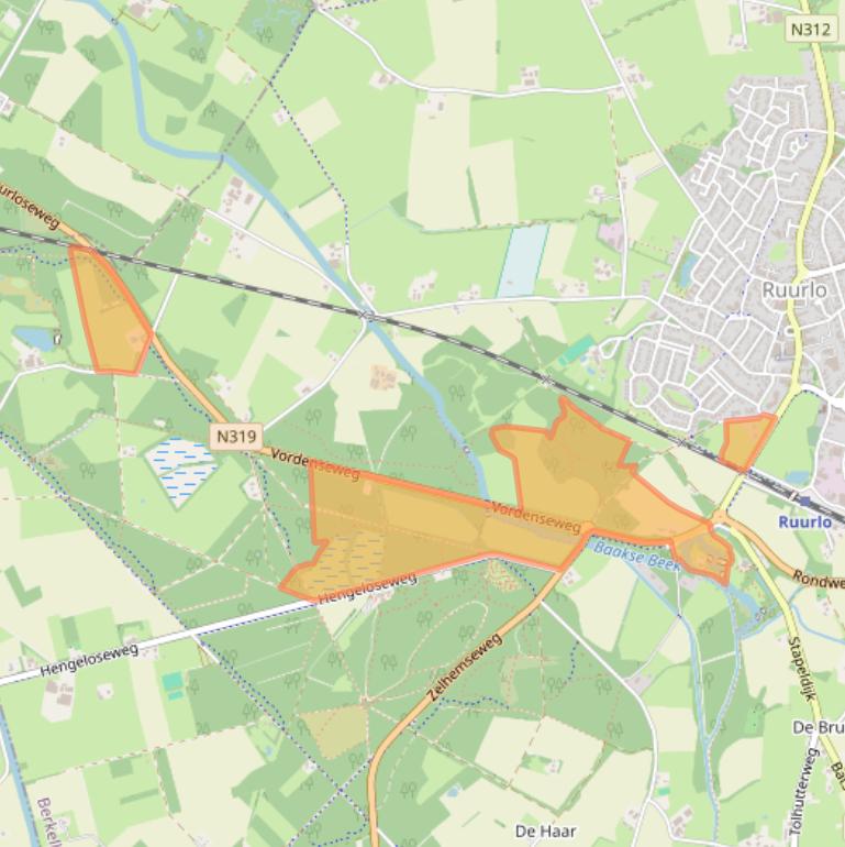 Kaart van postcodegebied 7261LZ.