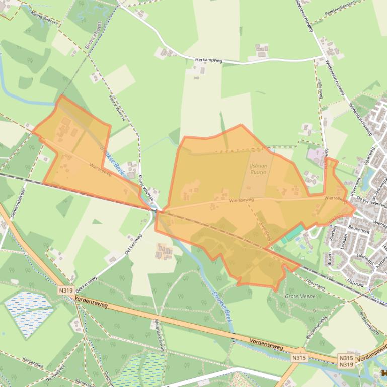 Kaart van postcodegebied 7261MB.