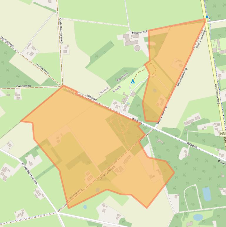 Kaart van postcodegebied 7261MP.