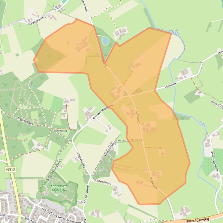 Kaart van postcodegebied 7261ND.