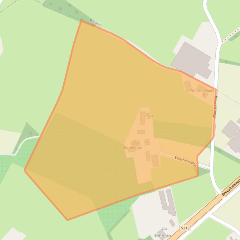 Kaart van postcodegebied 7261NJ.