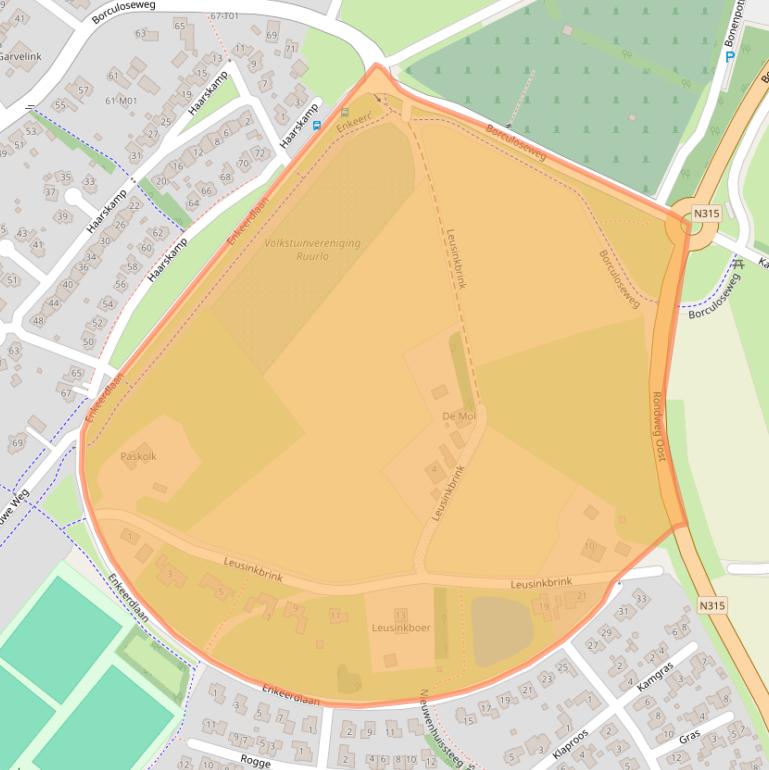 Kaart van postcodegebied 7261NP.