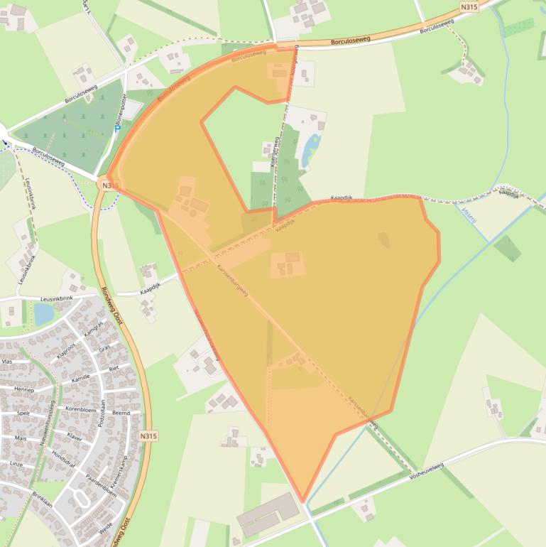 Kaart van postcodegebied 7261NR.