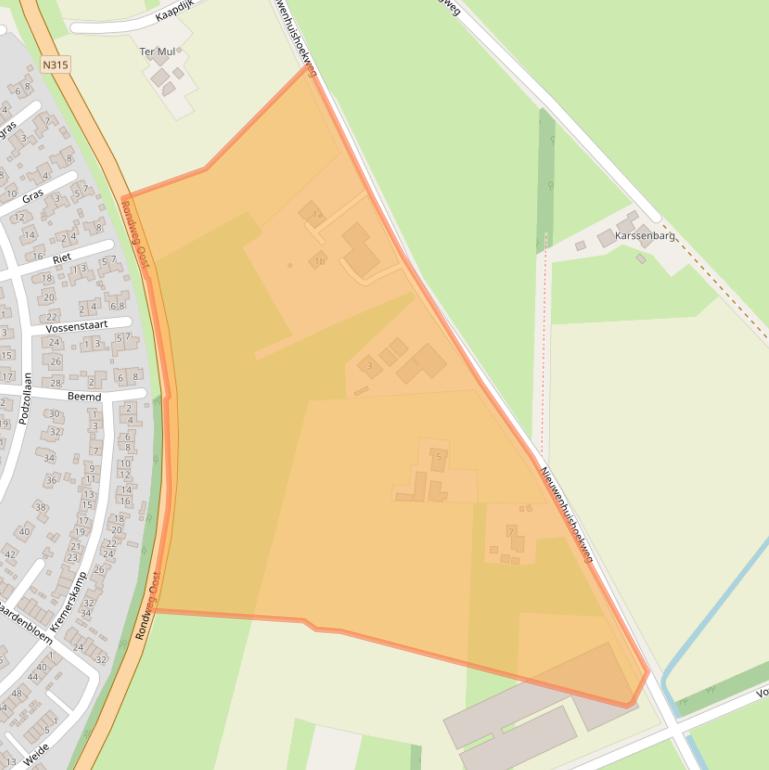 Kaart van postcodegebied 7261NS.