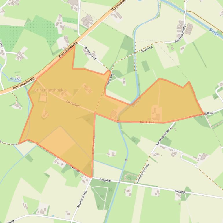 Kaart van postcodegebied 7261NX.