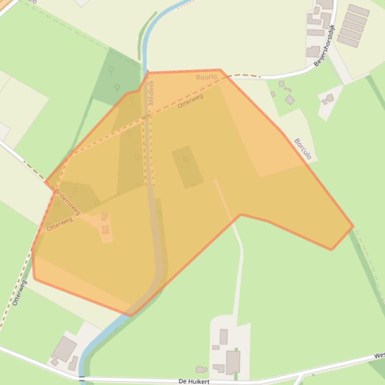 Kaart van postcodegebied 7261NZ.