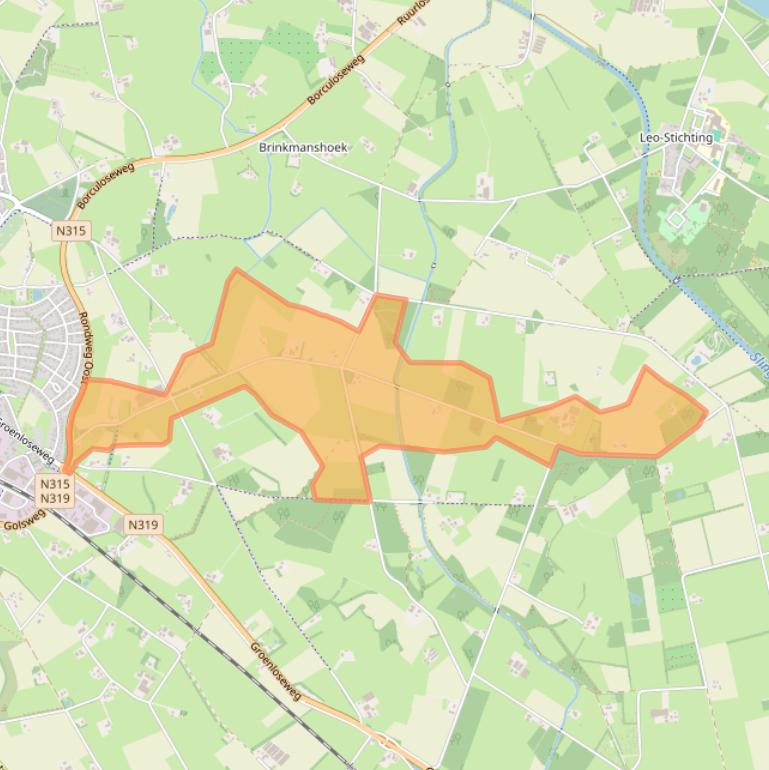 Kaart van postcodegebied 7261PD.