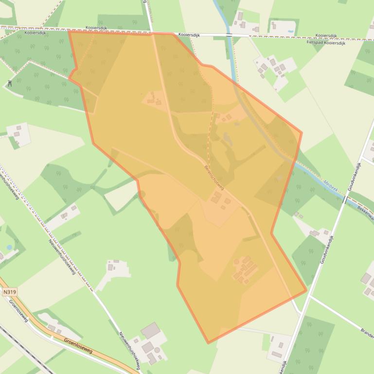 Kaart van postcodegebied 7261RC.