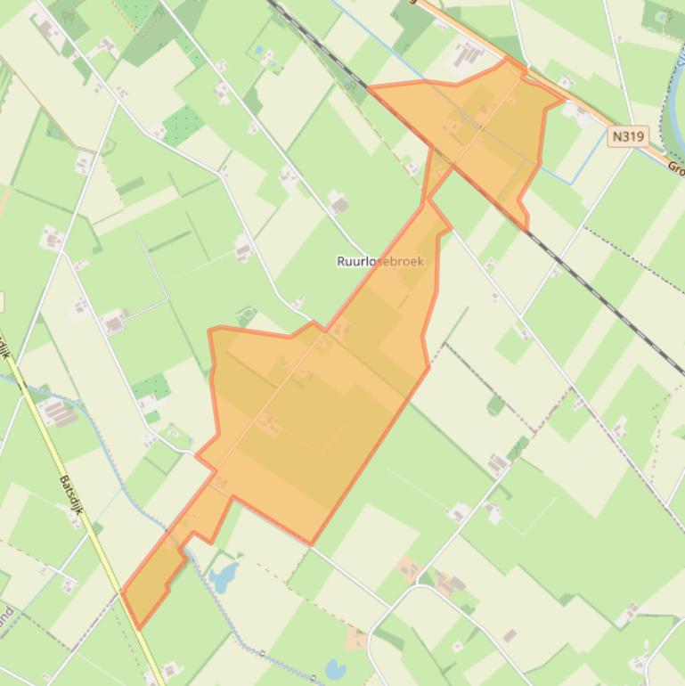 Kaart van postcodegebied 7261SM.