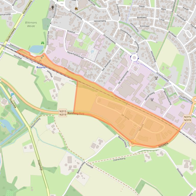 Kaart van postcodegebied 7261ST.