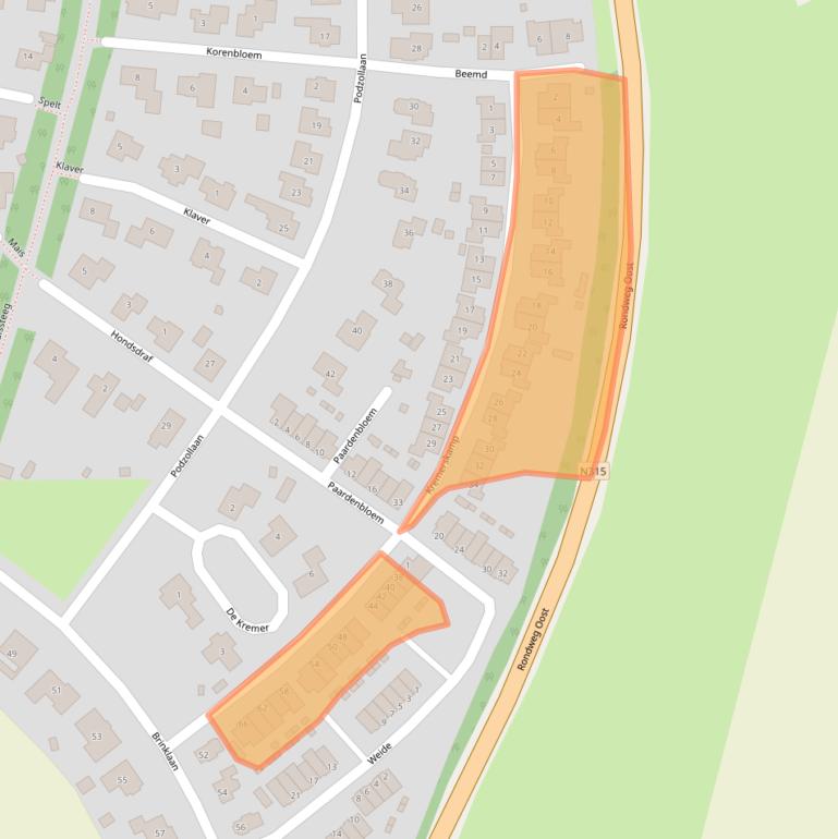 Kaart van postcodegebied 7261TH.