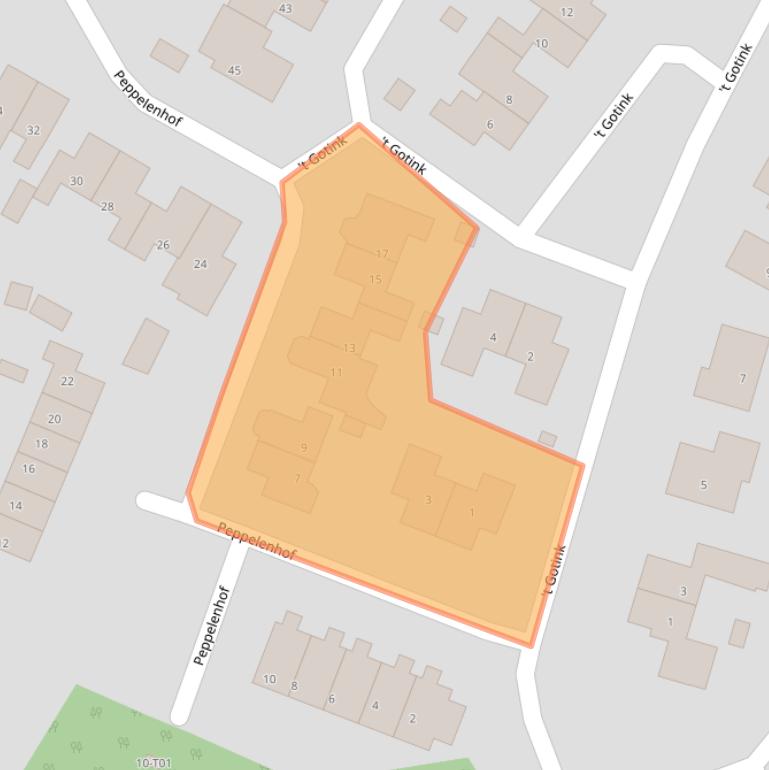 Kaart van postcodegebied 7261VN.