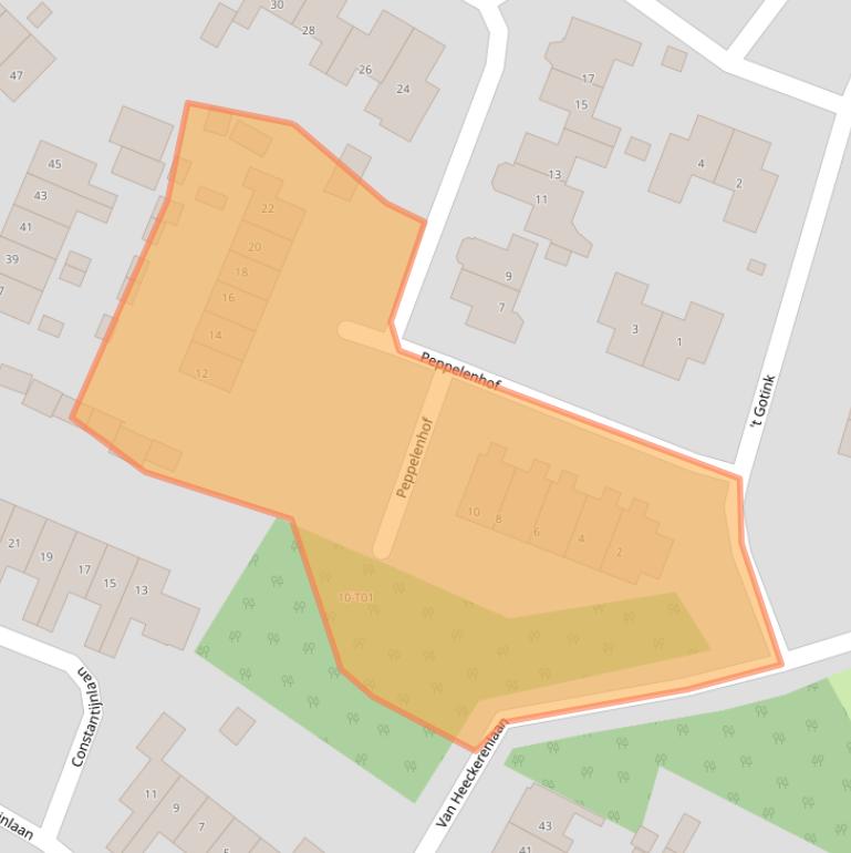 Kaart van postcodegebied 7261VR.