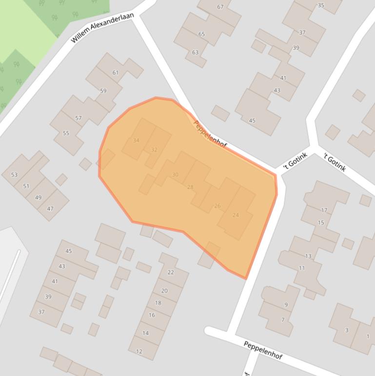 Kaart van postcodegebied 7261VS.