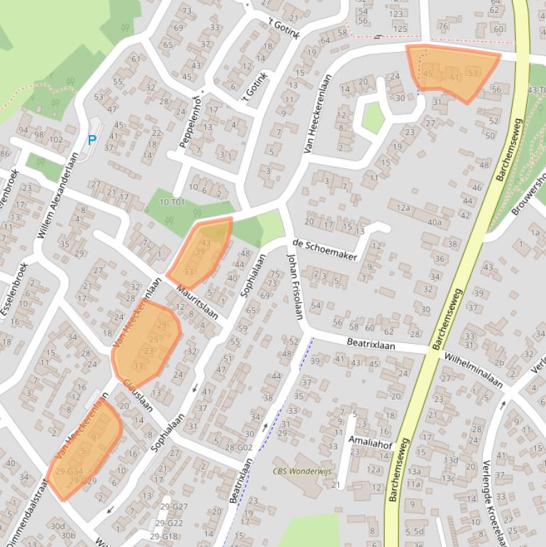 Kaart van postcodegebied 7261WT.