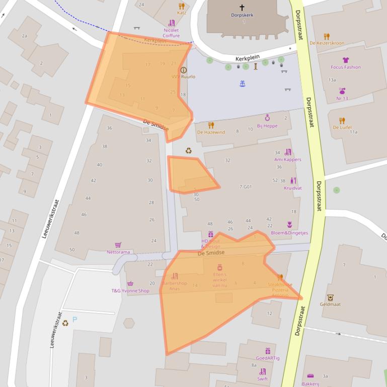 Kaart van postcodegebied 7261ZZ.