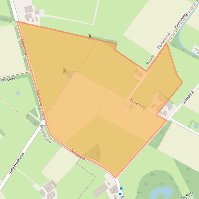 Kaart van postcodegebied 7263SW.