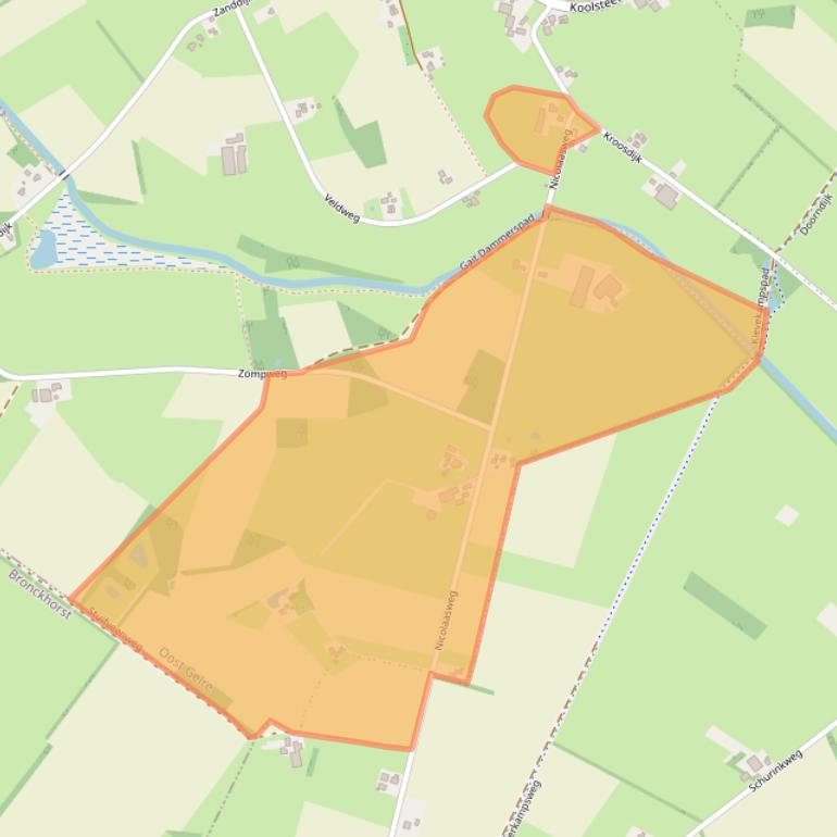 Kaart van postcodegebied 7263TA.