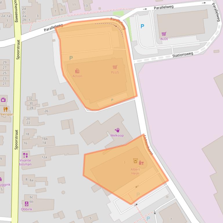 Kaart van postcodegebied 7271AE.