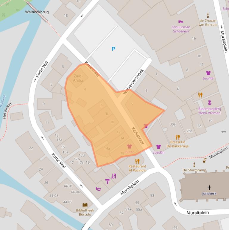 Kaart van postcodegebied 7271BC.