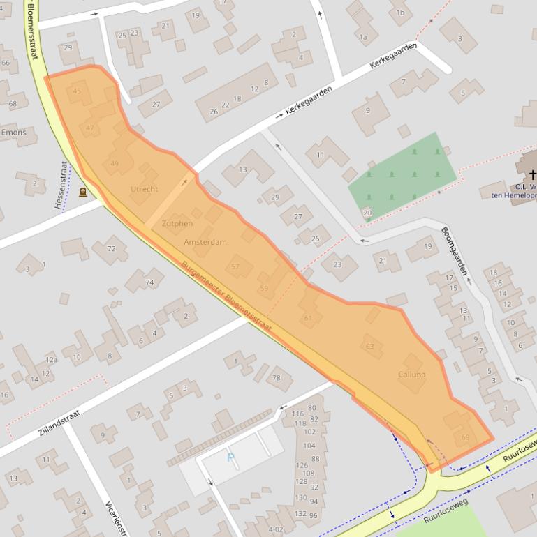 Kaart van postcodegebied 7271DB.